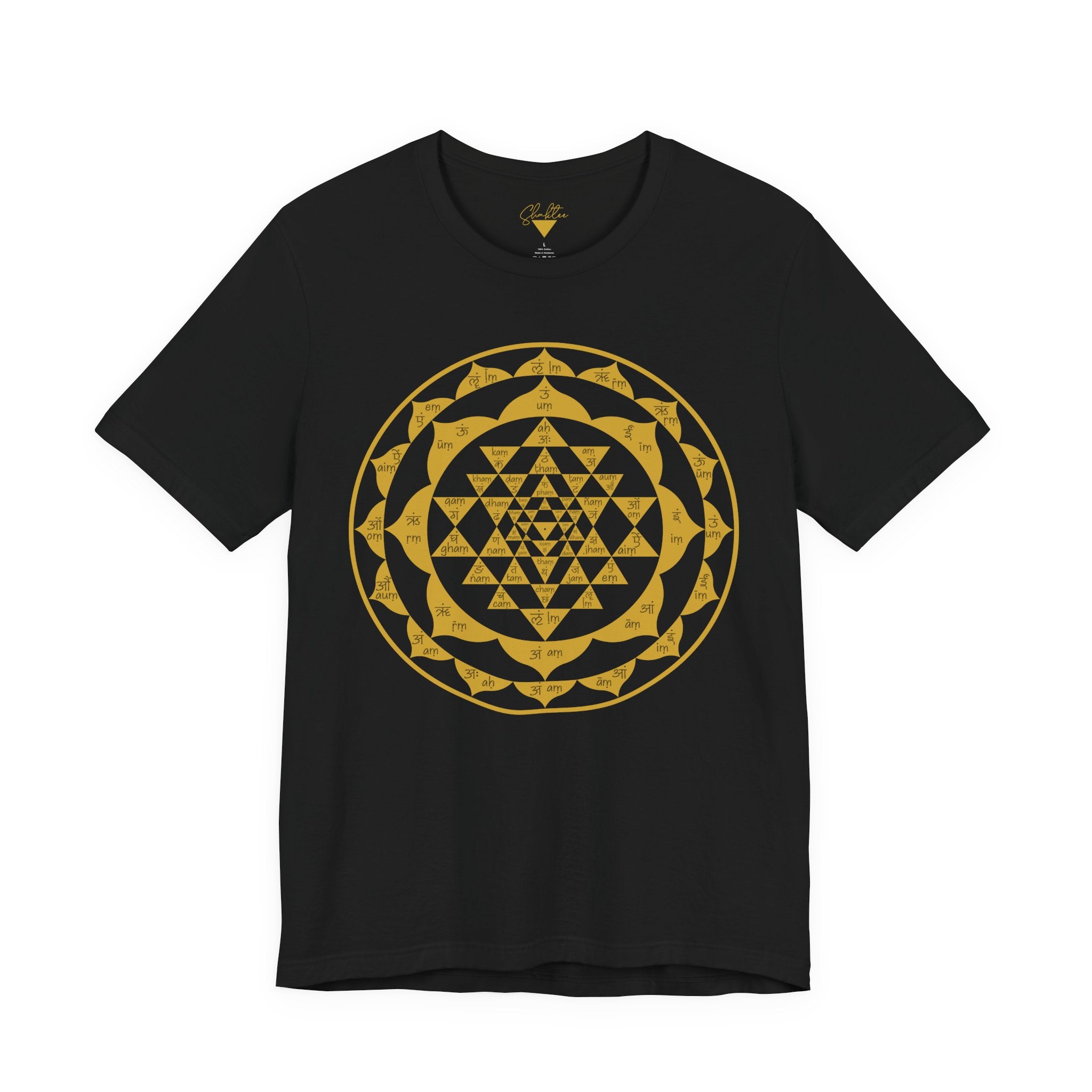 Sri Yantra with Sanskrit Bijas Tee