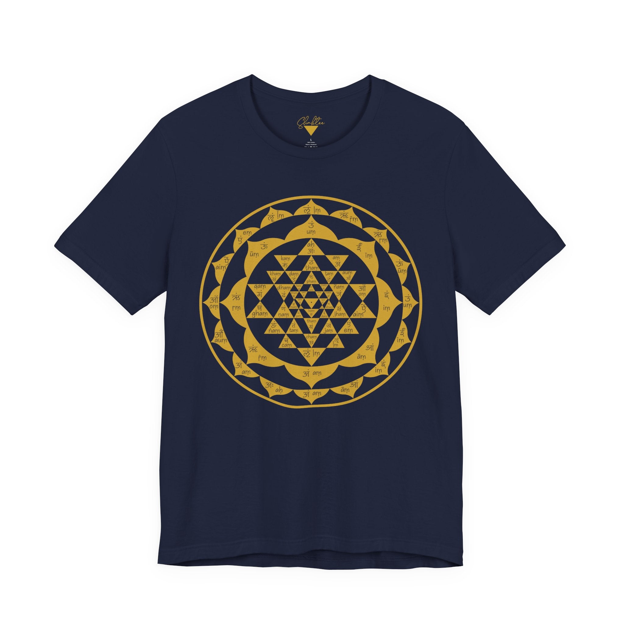 Sri Yantra with Sanskrit Bijas Tee