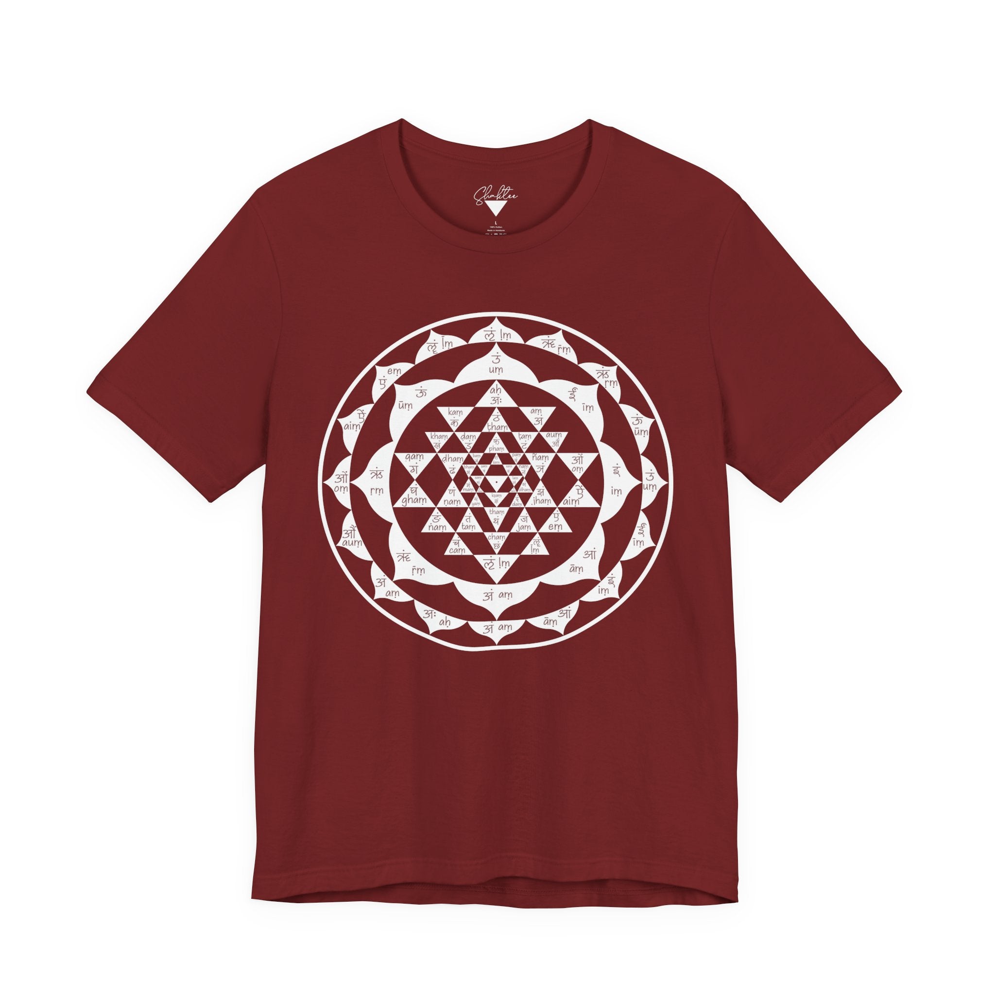 Sri Yantra with Sanskrit Bijas Tee