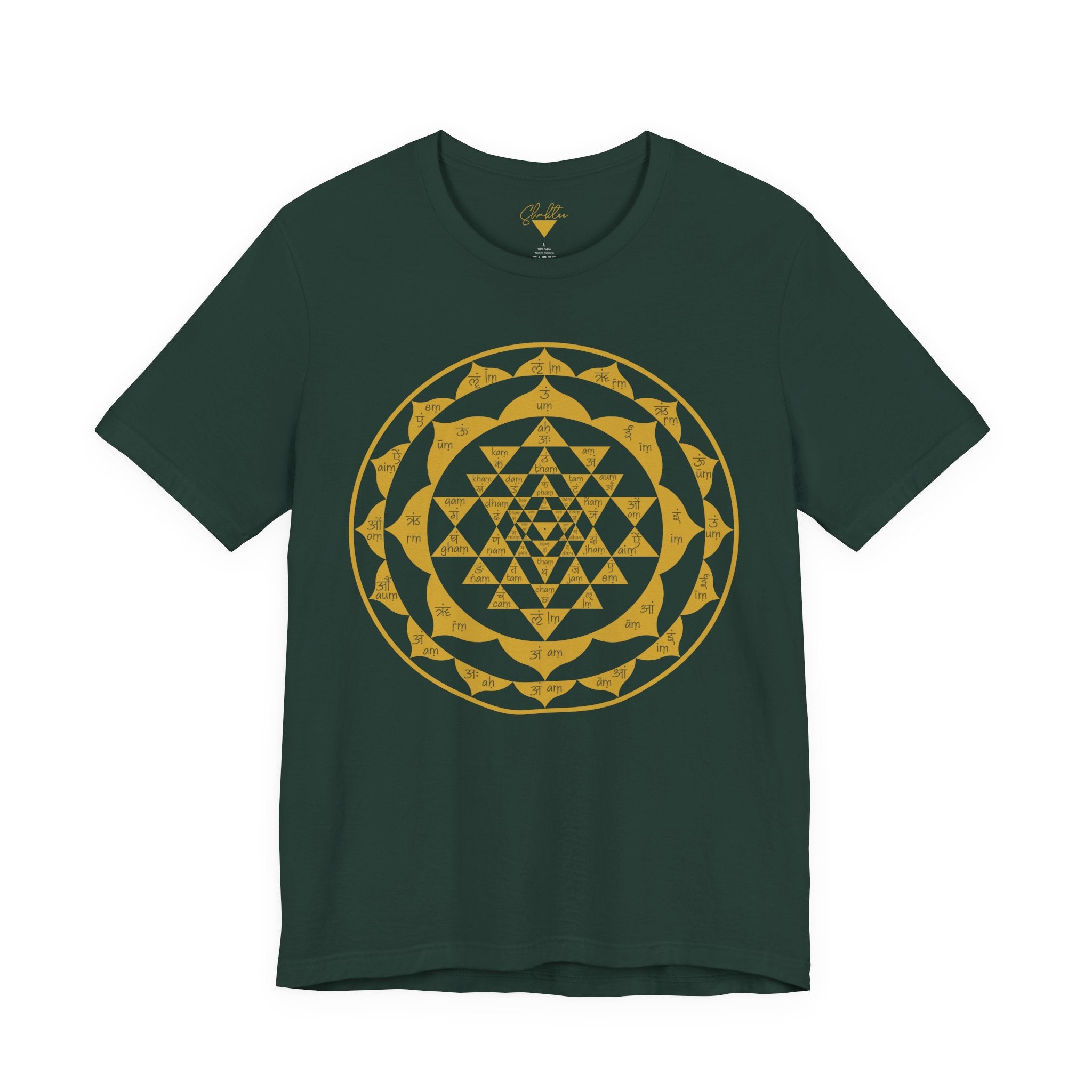 Sri Yantra with Sanskrit Bijas Tee