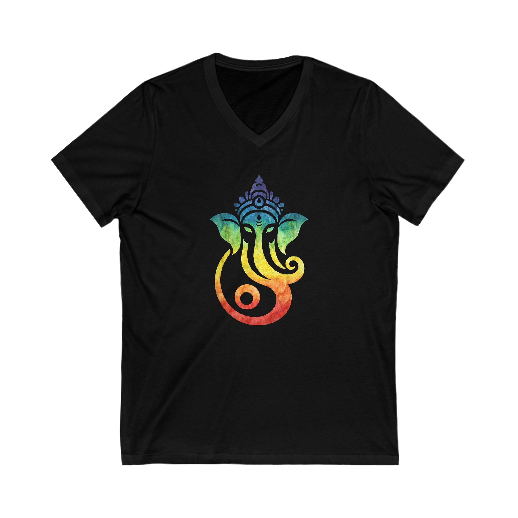 Rainbow Ganesha V-Neck Tee